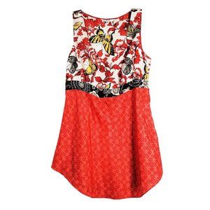 Cabi Silk Butterfly Sleeveless Tunic